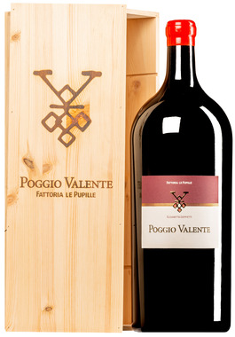 "Poggio Valente" Rosso Toscana IGT 2023 <br>MATHUSALEM 6 litres en boîte originale en bois