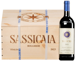 "Sassicaia" Bolgheri Sassicaia DOC 2023 <br>6 Flaschen in Original-Holzkiste