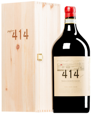 "414" Morellino di Scansano DOCG 2024 (BIO) <br>Doppel-MAGNUM in Original-Holzkiste