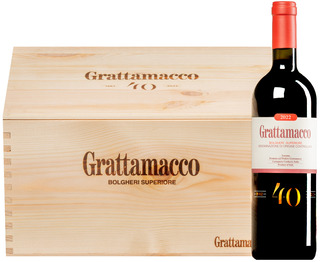 "Grattamacco 40 anni" Rosso Bolgheri Superiore DOC 2022 (BIO) <br>6 bottles in OWC