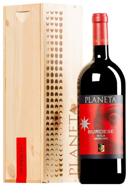 "Burdese" Rosso Sicilia Menfi DOC 2021 <br>MAGNUM en boîte originale en bois