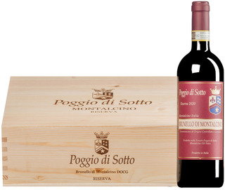 Brunello di Montalcino Riserva DOCG 2020 (BIO) <br>3 bottiglie in cassetta di legno