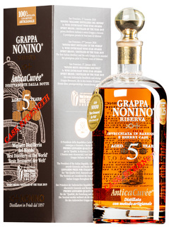Grappa Antica Cuvée "5 anni Cask Strength" Barrique Riserva <br>en boîte cadeau